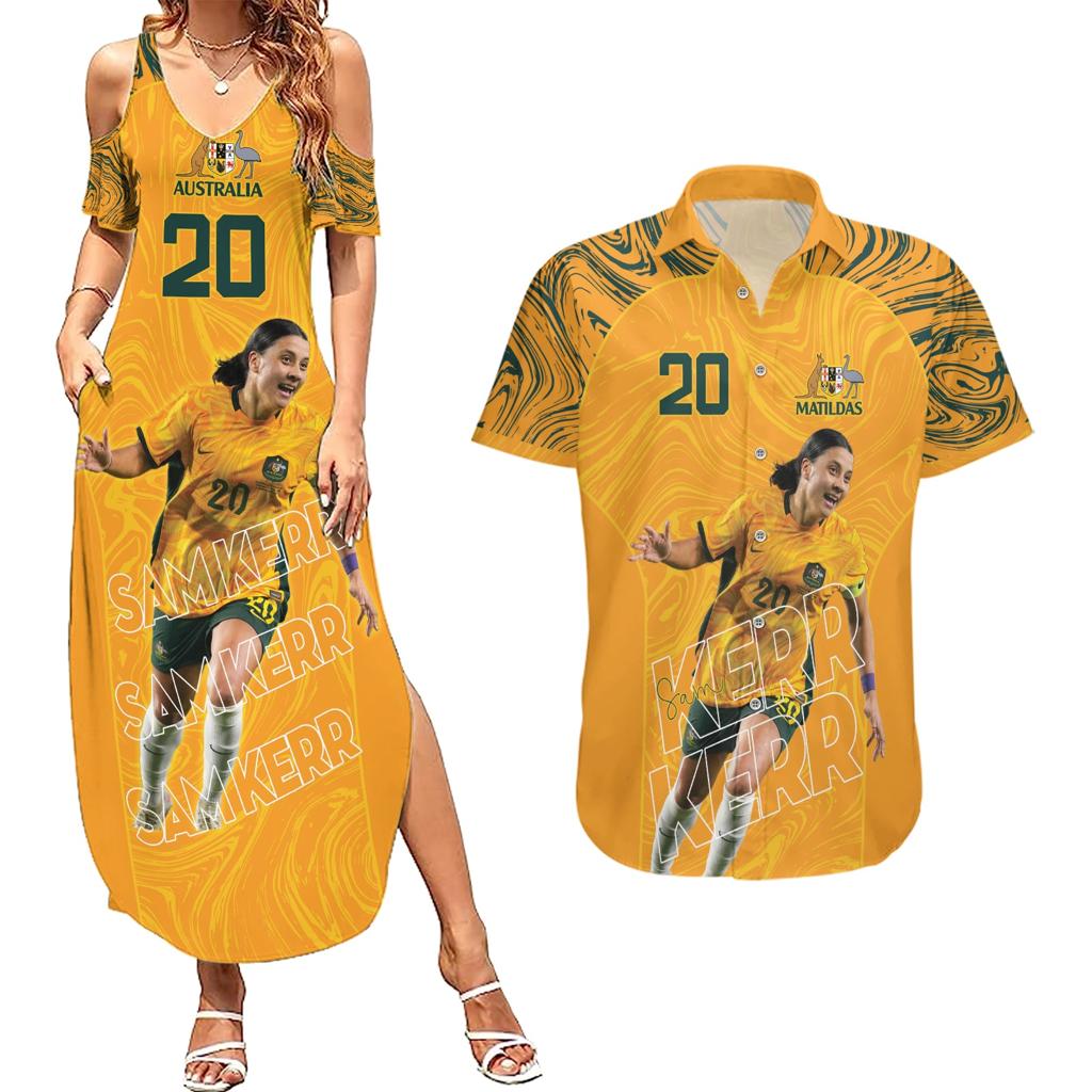 Sam Kerr Australia Matildas Couples Matching Summer Maxi Dress and Hawaiian Shirt