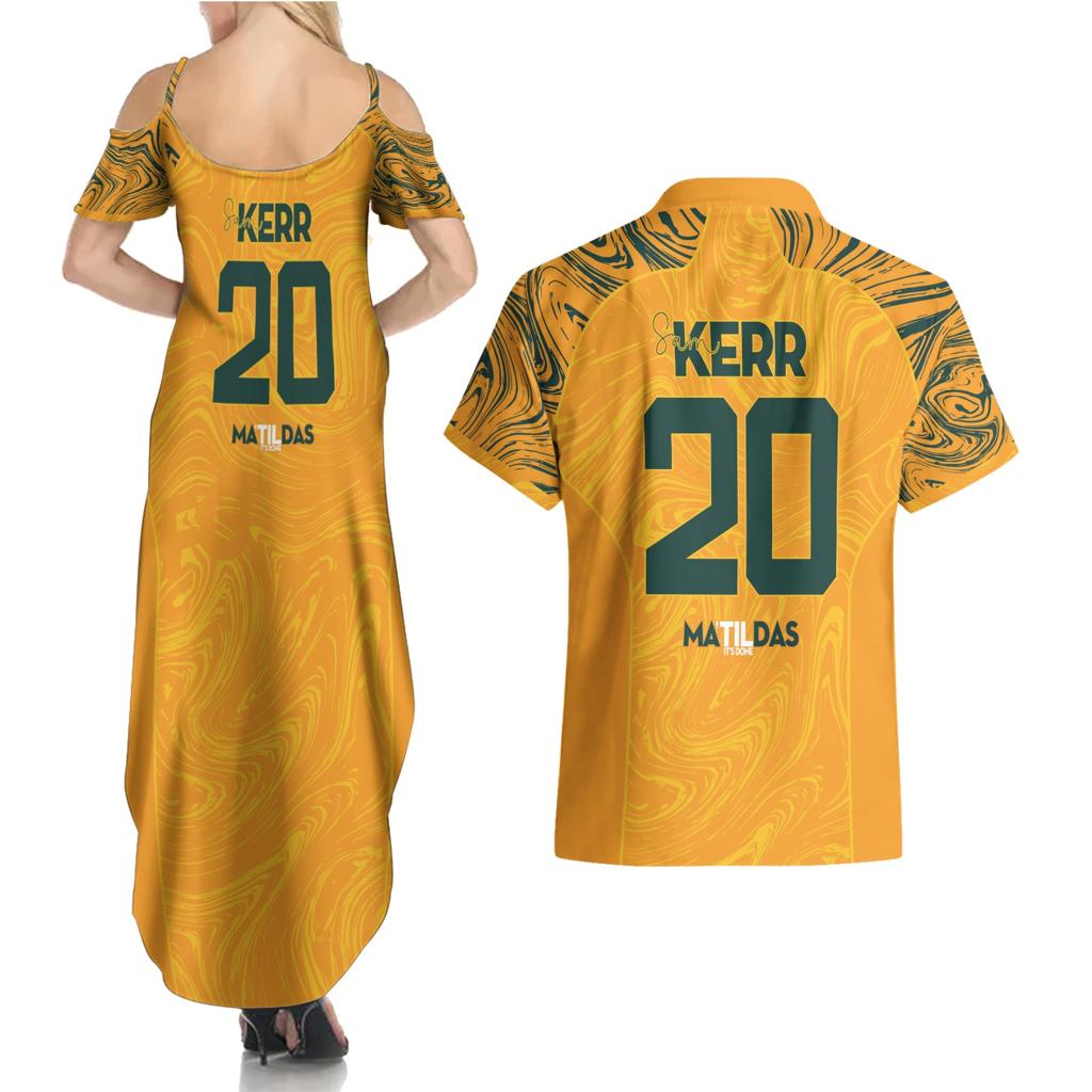 Sam Kerr Australia Matildas Couples Matching Summer Maxi Dress and Hawaiian Shirt