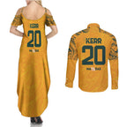 Sam Kerr Australia Matildas Couples Matching Summer Maxi Dress and Long Sleeve Button Shirt