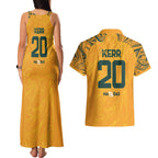 Sam Kerr Australia Matildas Couples Matching Tank Maxi Dress and Hawaiian Shirt