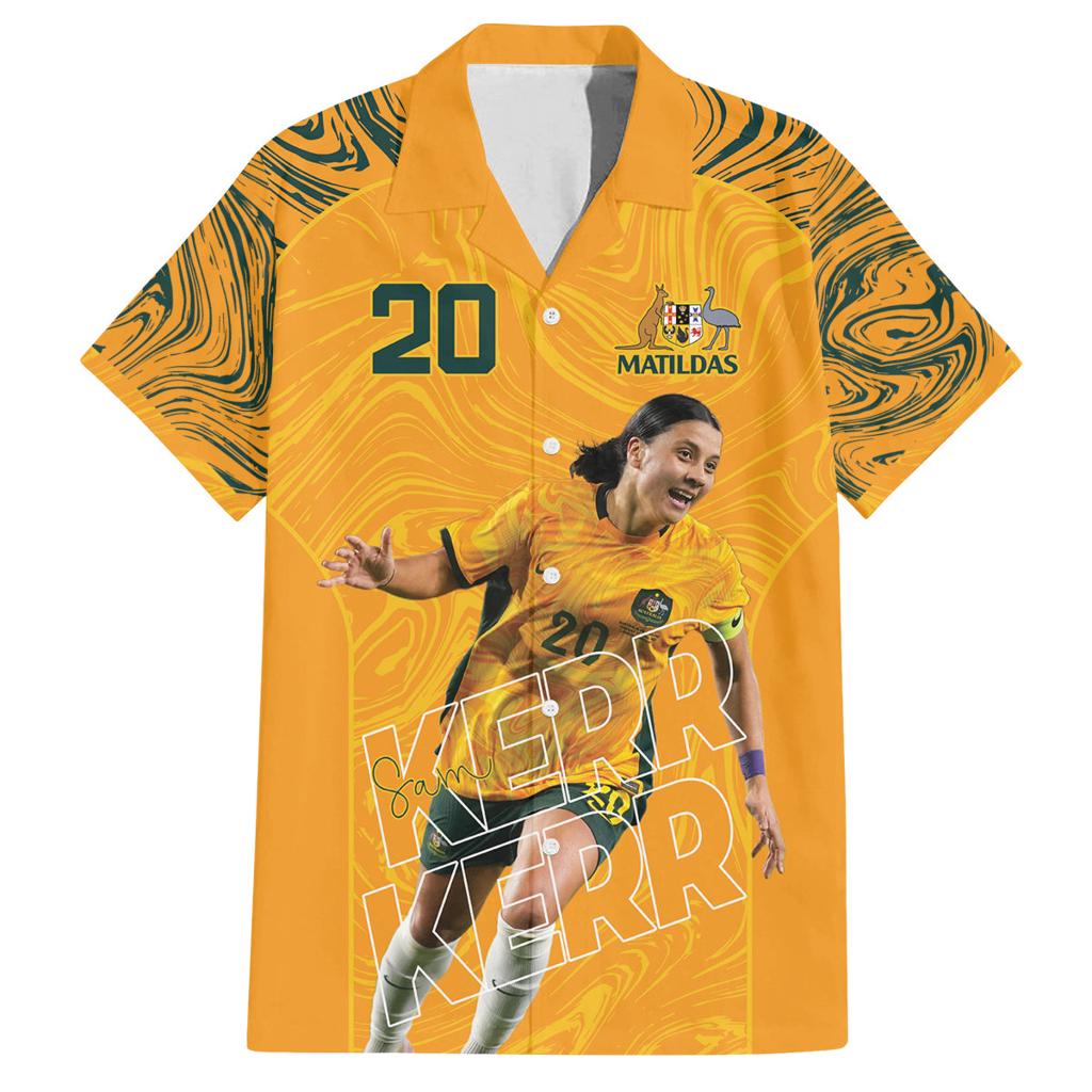 Sam Kerr Australia Matildas Family Matching Long Sleeve Bodycon Dress and Hawaiian Shirt