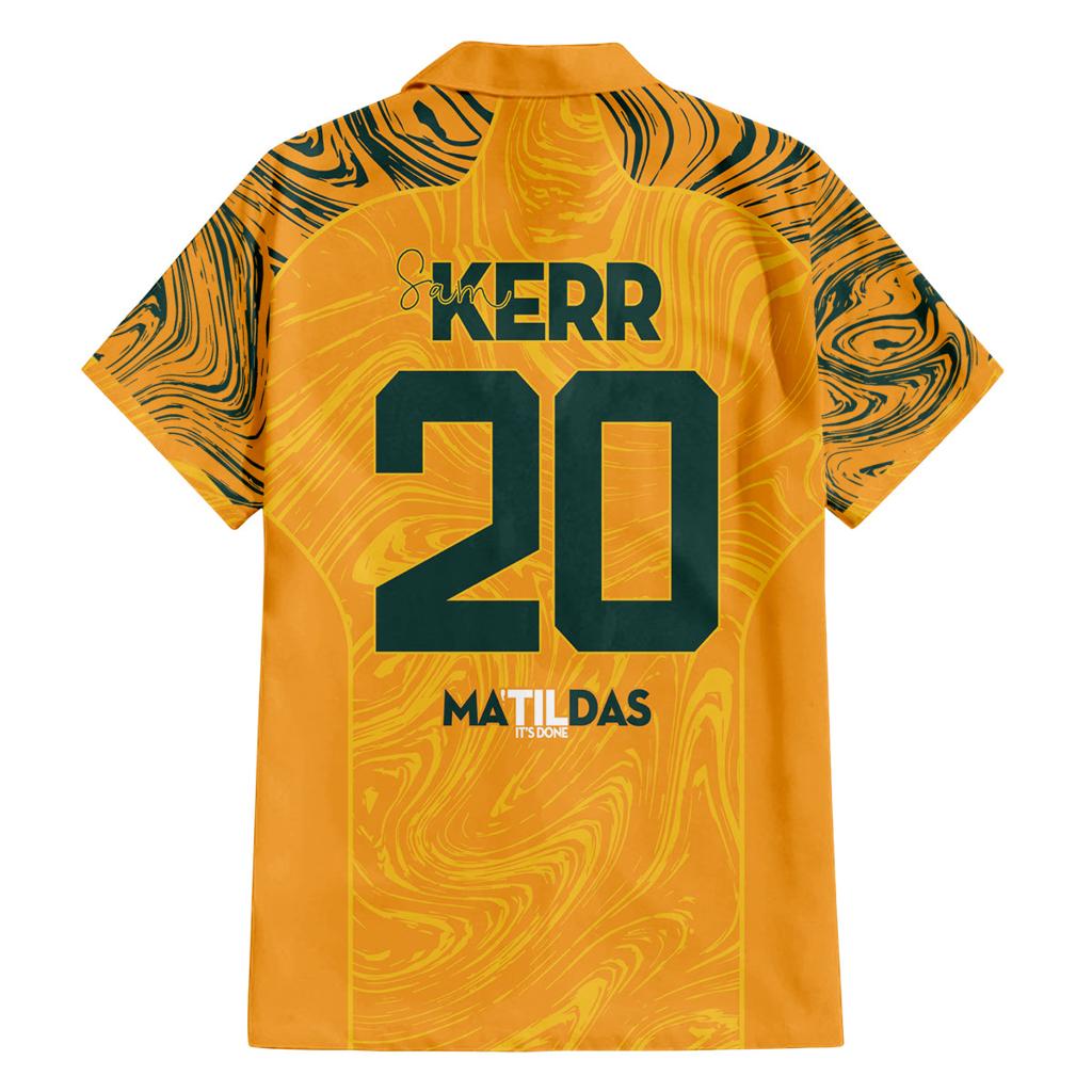 Sam Kerr Australia Matildas Family Matching Off Shoulder Maxi Dress and Hawaiian Shirt