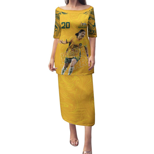 Sam Kerr Australia Matildas Family Matching Puletasi and Hawaiian Shirt