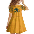 Sam Kerr Australia Matildas Family Matching Short Sleeve Bodycon Dress and Hawaiian Shirt