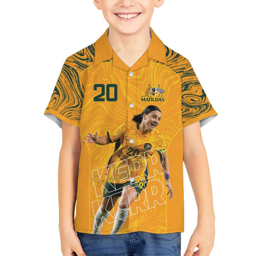 Sam Kerr Australia Matildas Family Matching Short Sleeve Bodycon Dress and Hawaiian Shirt