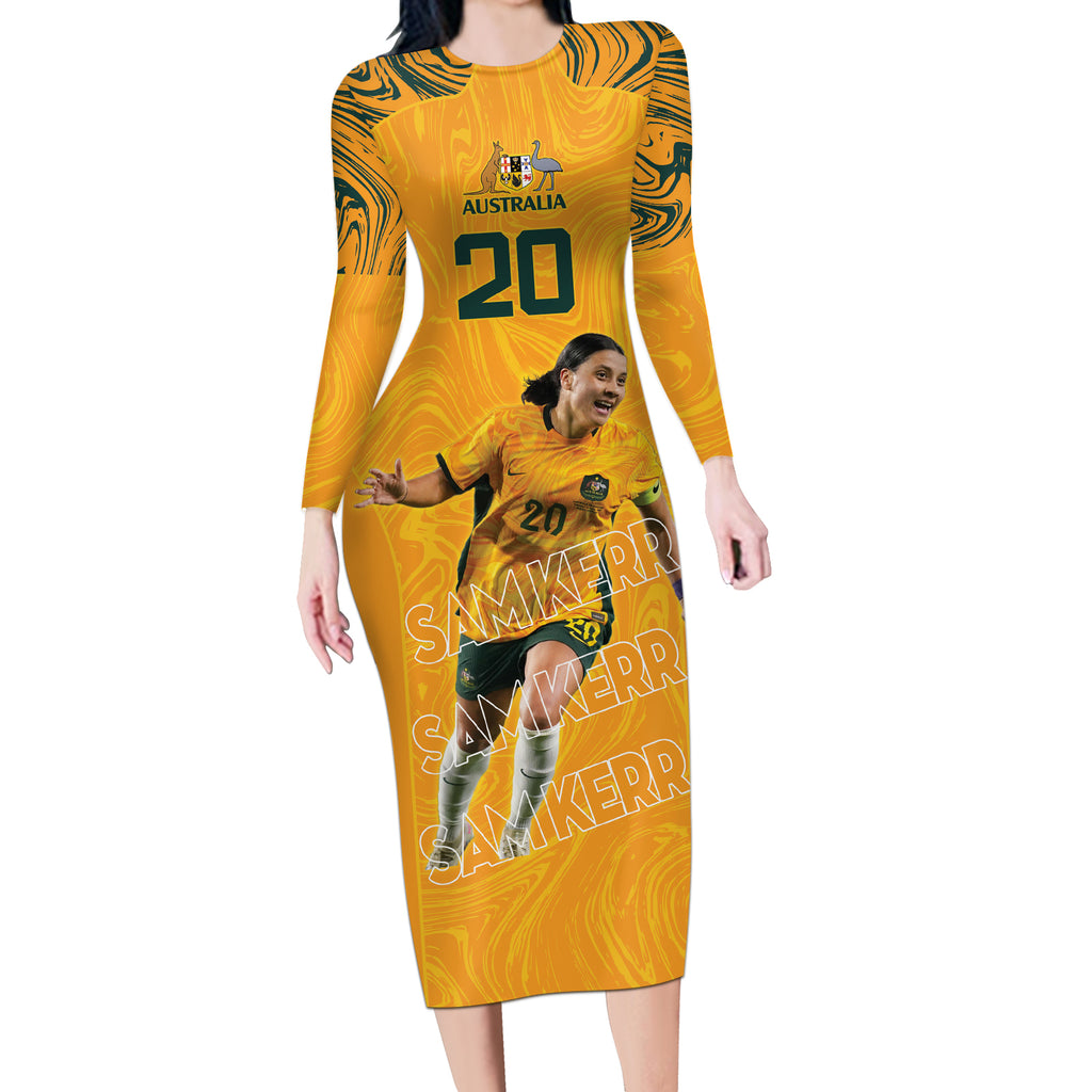 Sam Kerr Australia Matildas Long Sleeve Bodycon Dress