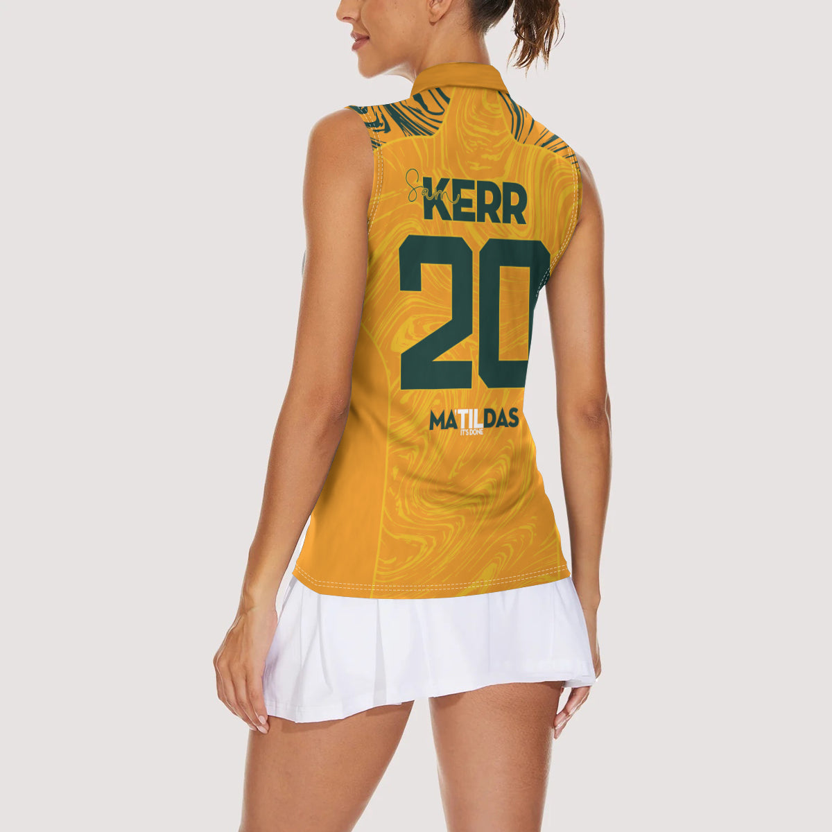 Sam Kerr Australia Matildas Women Sleeveless Polo Shirt