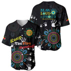 NAIDOC 2024 Indigenous Aboriginal Baseball Jersey The Fire Burns Forever