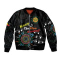 NAIDOC 2024 Indigenous Aboriginal Bomber Jacket The Fire Burns Forever