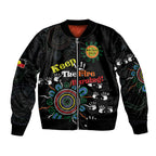 NAIDOC 2024 Indigenous Aboriginal Bomber Jacket The Fire Burns Forever