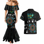 NAIDOC 2024 Indigenous Aboriginal Couples Matching Mermaid Dress and Hawaiian Shirt The Fire Burns Forever