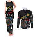 NAIDOC 2024 Indigenous Aboriginal Couples Matching Tank Maxi Dress and Long Sleeve Button Shirt The Fire Burns Forever