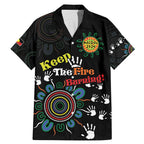 NAIDOC 2024 Indigenous Aboriginal Family Matching Mermaid Dress and Hawaiian Shirt The Fire Burns Forever