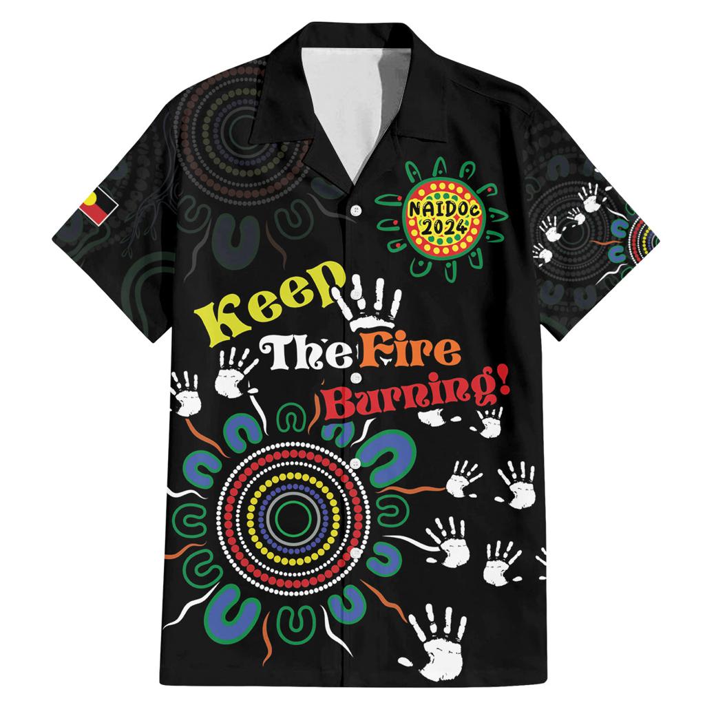 NAIDOC 2024 Indigenous Aboriginal Family Matching Mermaid Dress and Hawaiian Shirt The Fire Burns Forever