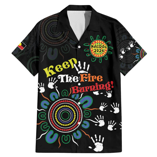 NAIDOC 2024 Indigenous Aboriginal Family Matching Mermaid Dress and Hawaiian Shirt The Fire Burns Forever