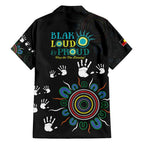 NAIDOC 2024 Indigenous Aboriginal Family Matching Off Shoulder Short Dress and Hawaiian Shirt The Fire Burns Forever