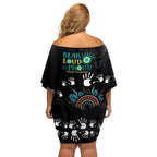 NAIDOC 2024 Indigenous Aboriginal Family Matching Off Shoulder Short Dress and Hawaiian Shirt The Fire Burns Forever
