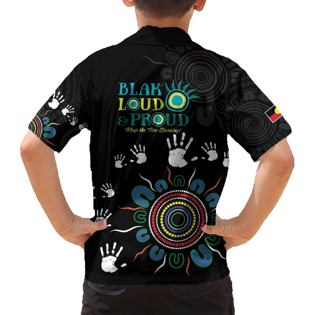 NAIDOC 2024 Indigenous Aboriginal Family Matching Short Sleeve Bodycon Dress and Hawaiian Shirt The Fire Burns Forever