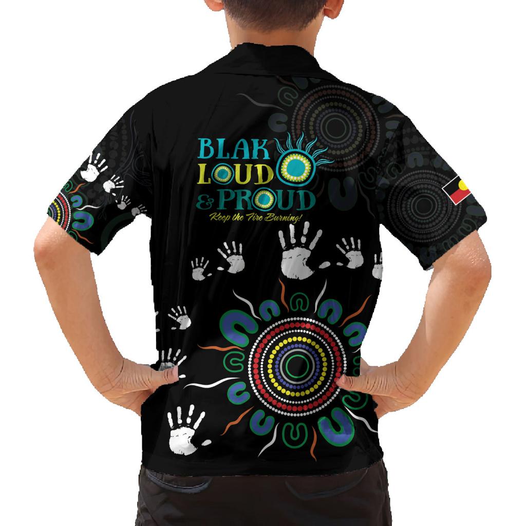 NAIDOC 2024 Indigenous Aboriginal Family Matching Summer Maxi Dress and Hawaiian Shirt The Fire Burns Forever