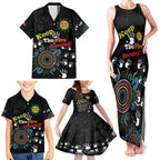 NAIDOC 2024 Indigenous Aboriginal Family Matching Tank Maxi Dress and Hawaiian Shirt The Fire Burns Forever