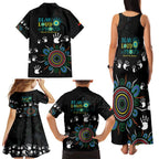 NAIDOC 2024 Indigenous Aboriginal Family Matching Tank Maxi Dress and Hawaiian Shirt The Fire Burns Forever