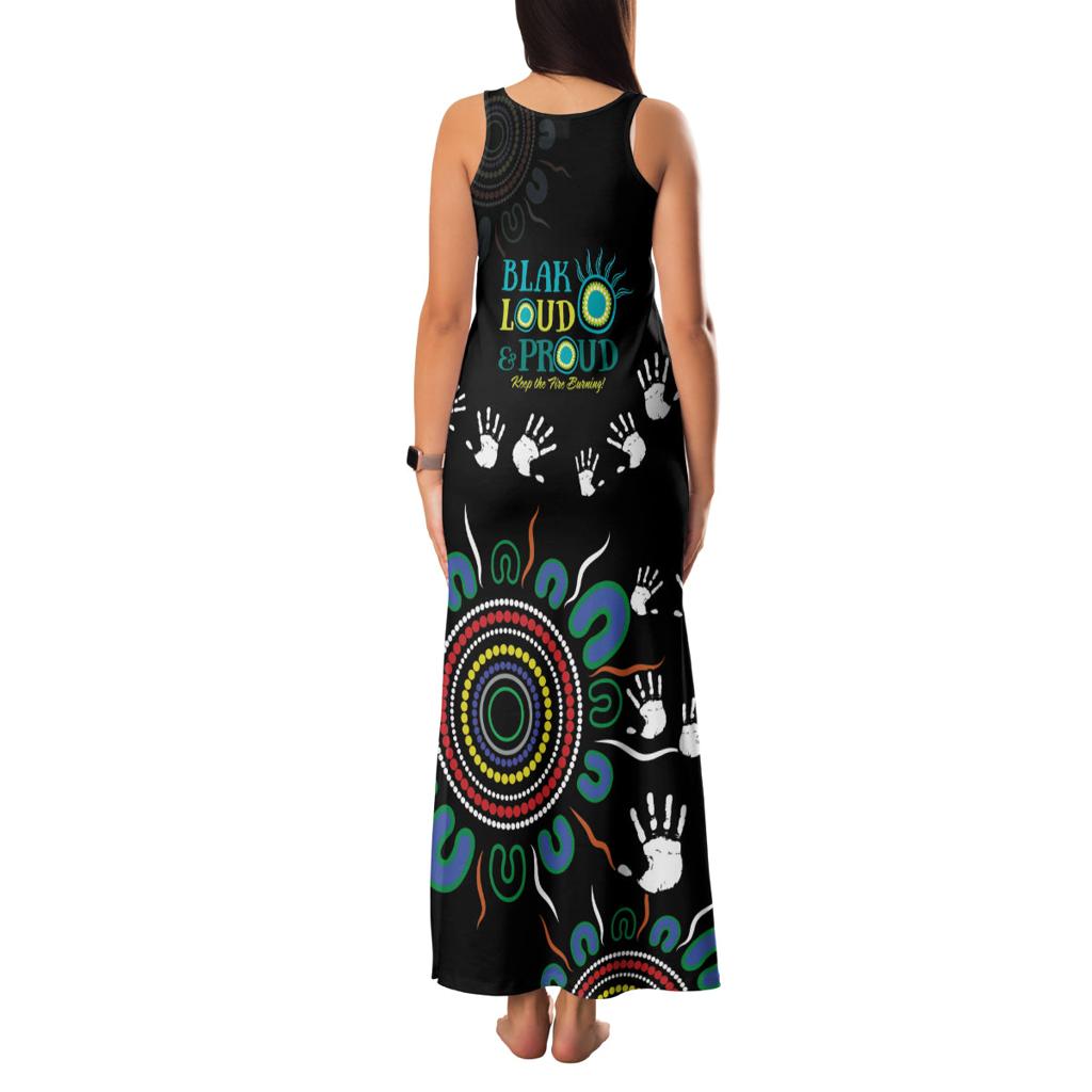 NAIDOC 2024 Indigenous Aboriginal Family Matching Tank Maxi Dress and Hawaiian Shirt The Fire Burns Forever