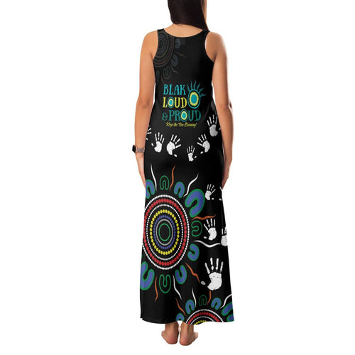 NAIDOC 2024 Indigenous Aboriginal Family Matching Tank Maxi Dress and Hawaiian Shirt The Fire Burns Forever