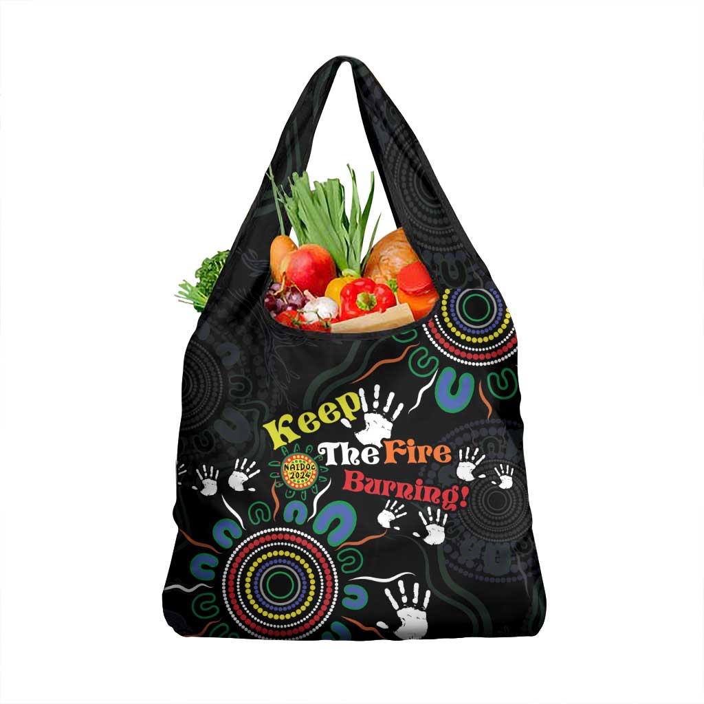 NAIDOC 2024 Indigenous Aboriginal Grocery Bag The Fire Burns Forever