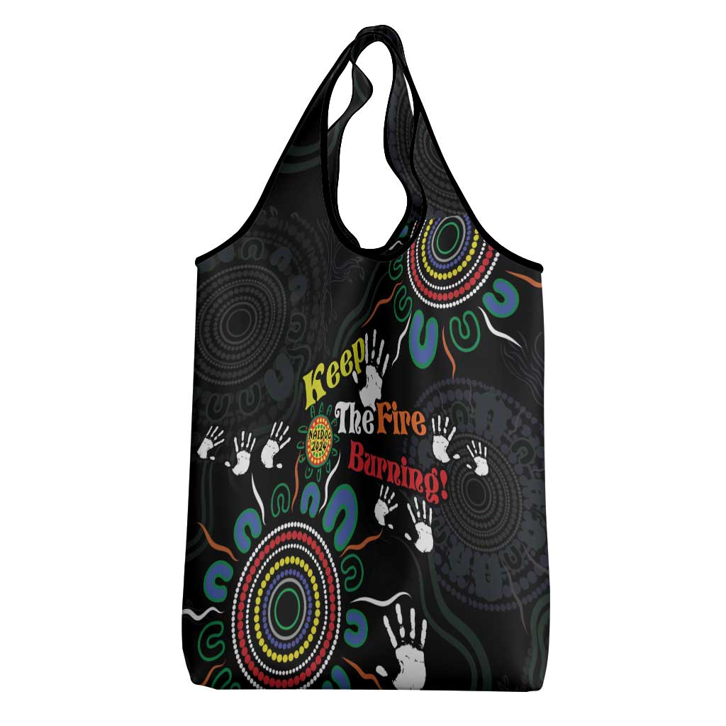 NAIDOC 2024 Indigenous Aboriginal Grocery Bag The Fire Burns Forever