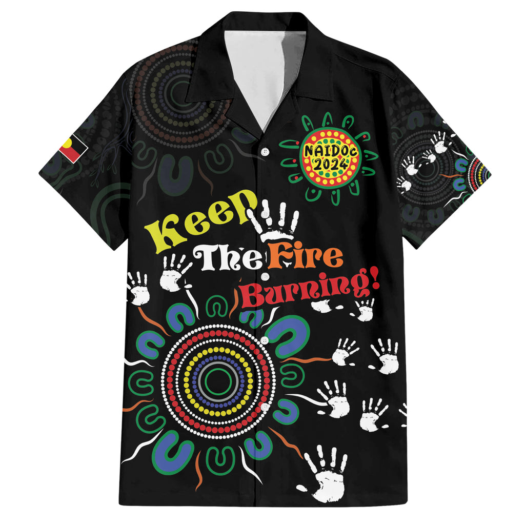 NAIDOC 2024 Indigenous Aboriginal Hawaiian Shirt The Fire Burns Forever