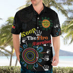 NAIDOC 2024 Indigenous Aboriginal Hawaiian Shirt The Fire Burns Forever