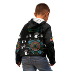 NAIDOC 2024 Indigenous Aboriginal Kid Hoodie The Fire Burns Forever