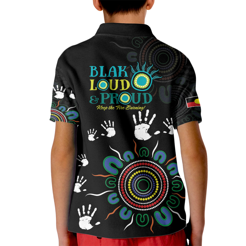 NAIDOC 2024 Indigenous Aboriginal Kid Polo Shirt The Fire Burns Forever