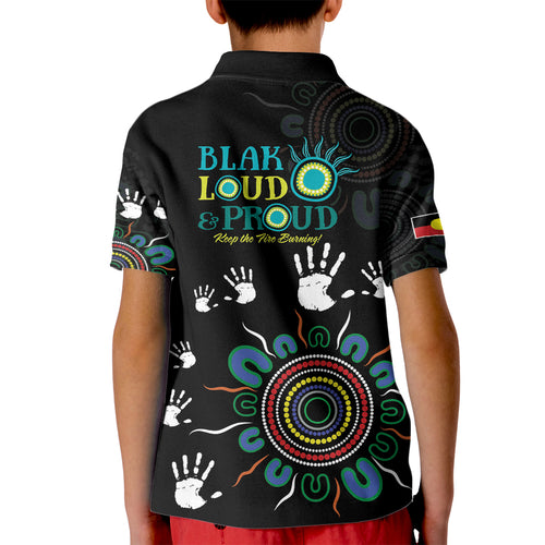 NAIDOC 2024 Indigenous Aboriginal Kid Polo Shirt The Fire Burns Forever