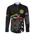 NAIDOC 2024 Indigenous Aboriginal Long Sleeve Button Shirt The Fire Burns Forever