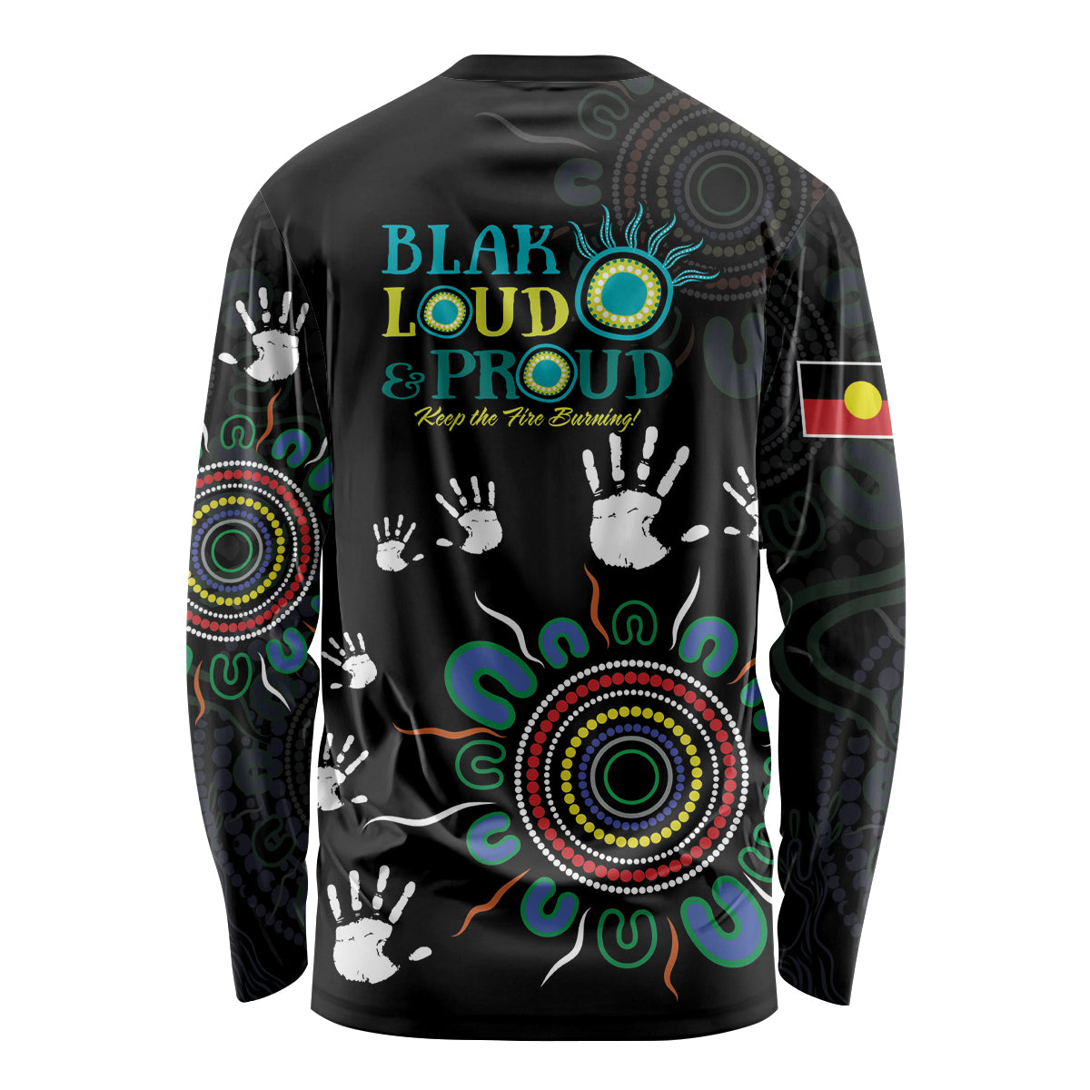 NAIDOC 2024 Indigenous Aboriginal Long Sleeve Shirt The Fire Burns Forever