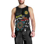 NAIDOC 2024 Indigenous Aboriginal Men Tank Top The Fire Burns Forever