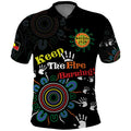 NAIDOC 2024 Indigenous Aboriginal Polo Shirt The Fire Burns Forever