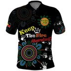 NAIDOC 2024 Indigenous Aboriginal Polo Shirt The Fire Burns Forever