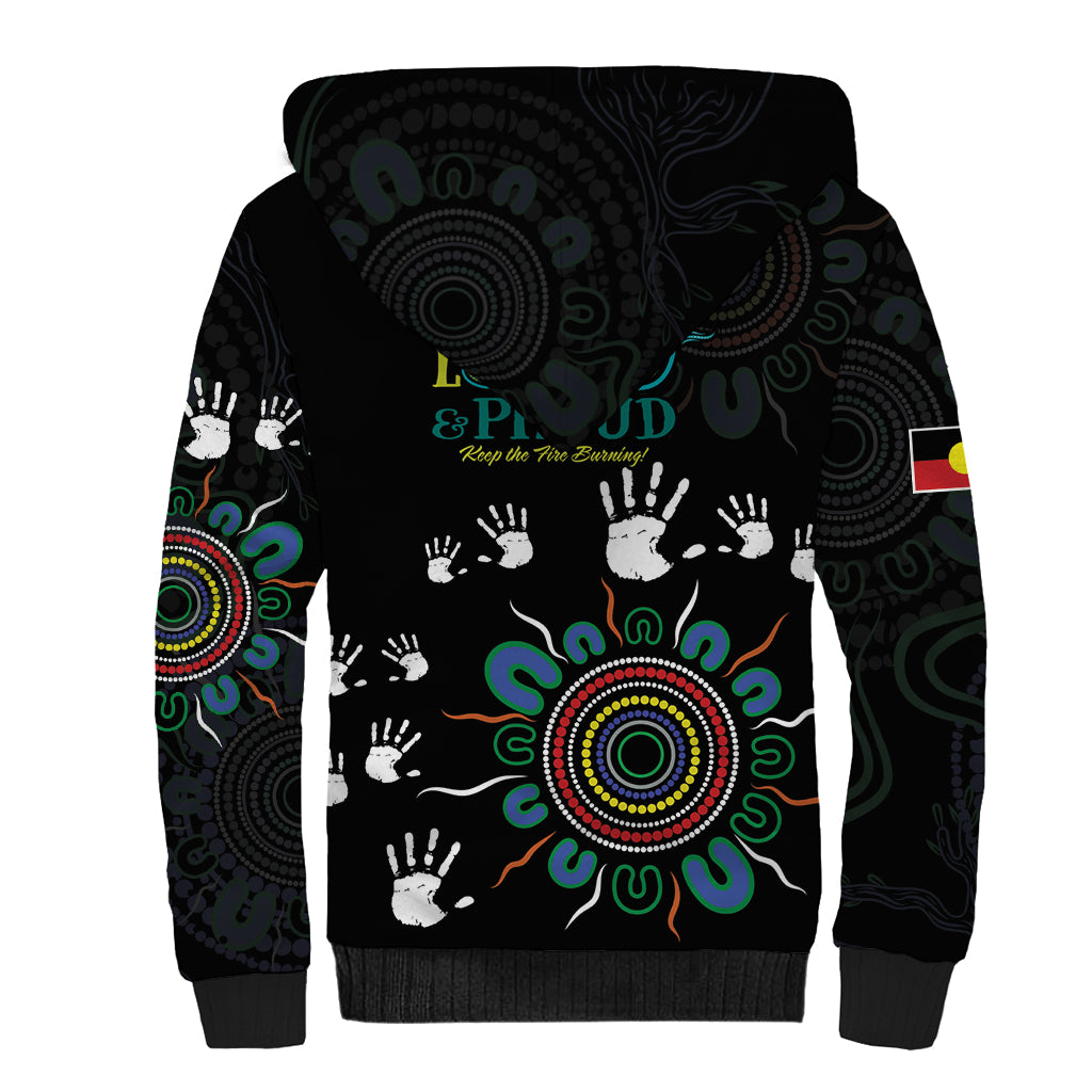NAIDOC 2024 Indigenous Aboriginal Sherpa Hoodie The Fire Burns Forever