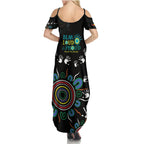 NAIDOC 2024 Indigenous Aboriginal Summer Maxi Dress The Fire Burns Forever