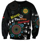 NAIDOC 2024 Indigenous Aboriginal Sweatshirt The Fire Burns Forever
