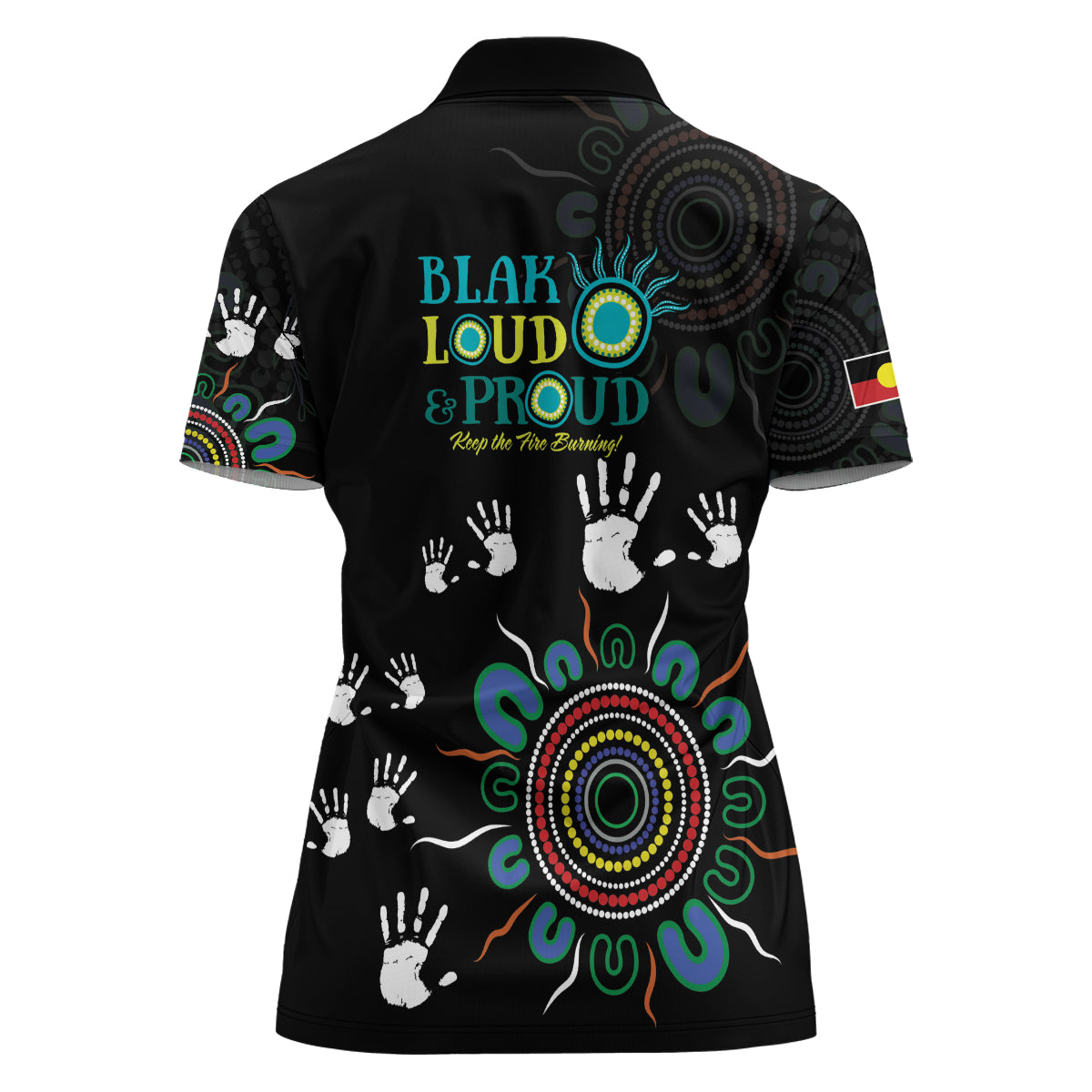 NAIDOC 2024 Indigenous Aboriginal Women Polo Shirt The Fire Burns Forever