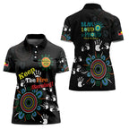 NAIDOC 2024 Indigenous Aboriginal Women Polo Shirt The Fire Burns Forever
