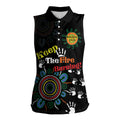 NAIDOC 2024 Indigenous Aboriginal Women Sleeveless Polo Shirt The Fire Burns Forever