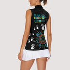 NAIDOC 2024 Indigenous Aboriginal Women Sleeveless Polo Shirt The Fire Burns Forever