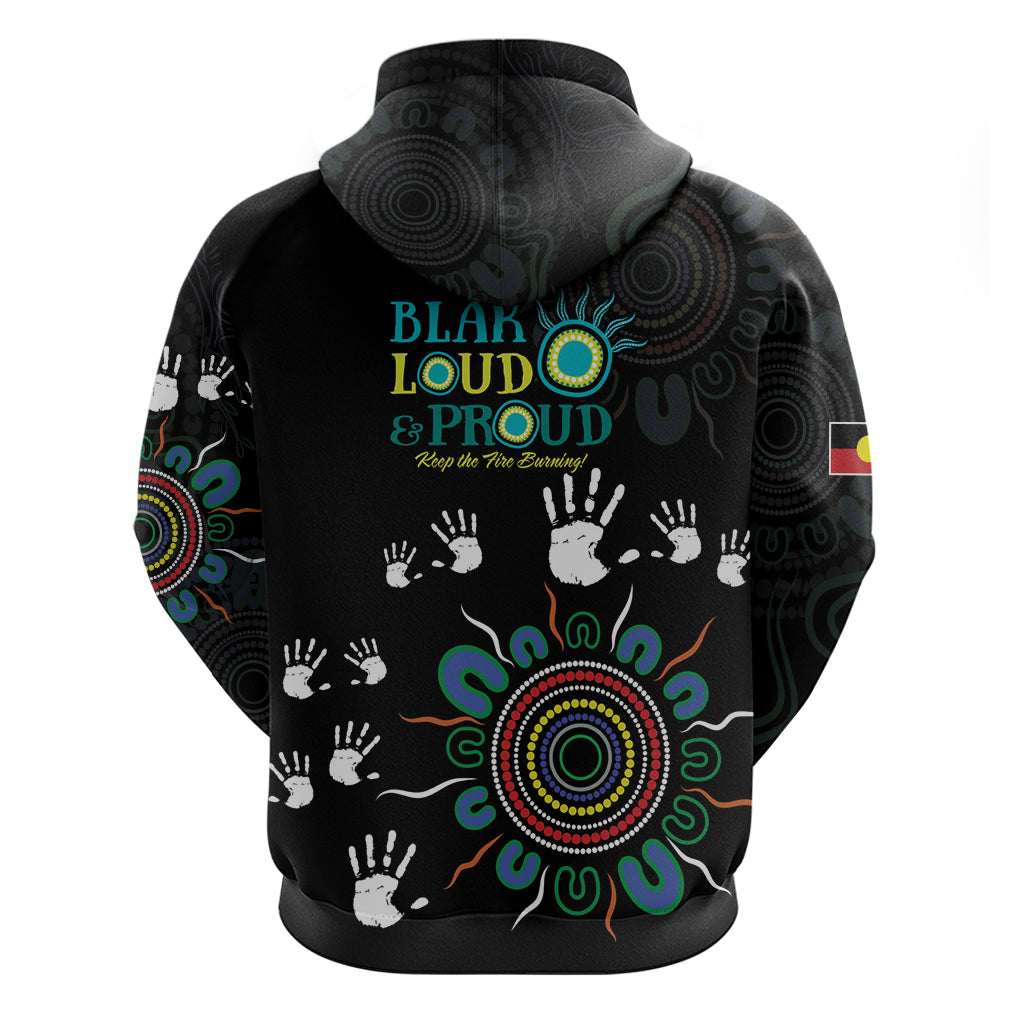 NAIDOC 2024 Indigenous Aboriginal Zip Hoodie The Fire Burns Forever