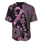 Personalised Aboriginal Ribbons Baseball Jersey Beautiful Butterflies Breast Cancer Awareness