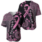 Personalised Aboriginal Ribbons Baseball Jersey Beautiful Butterflies Breast Cancer Awareness