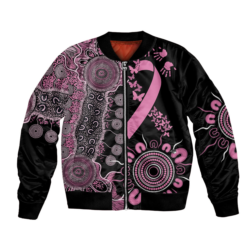 Personalised Aboriginal Ribbons Bomber Jacket Beautiful Butterflies Breast Cancer Awareness